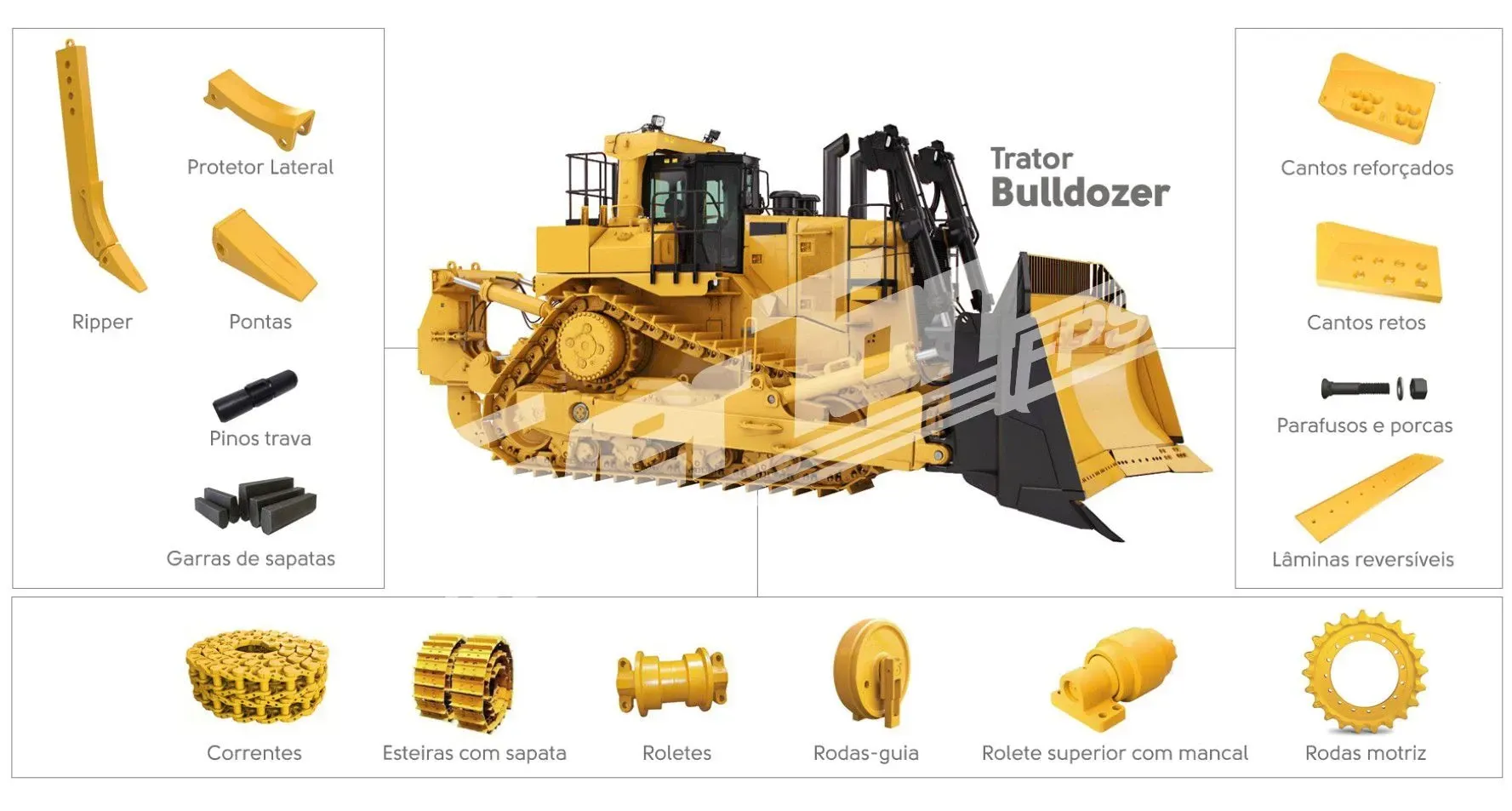 Ilustração Peças Bulldozer Everton 600 FPS